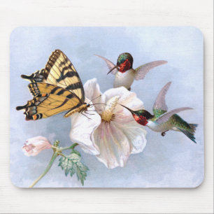 Schmetterling und Kolibris Mousepad