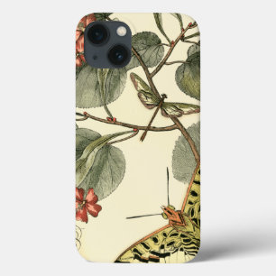 Schmetterling und Libelle mit roten Blumen Case-Mate iPhone Hülle