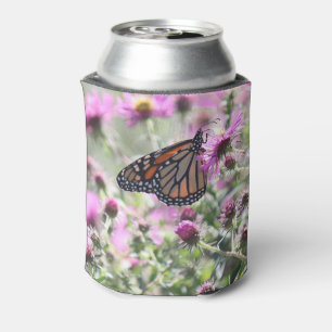 Schmetterling und Lila Blume Dosenkühler