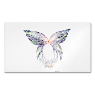 Schmetterling und Lotus Magnetische Visitenkarte