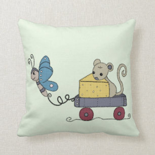 Schmetterling und Maus Kissen