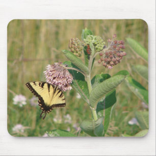 Schmetterling und Milkweed Mousepad