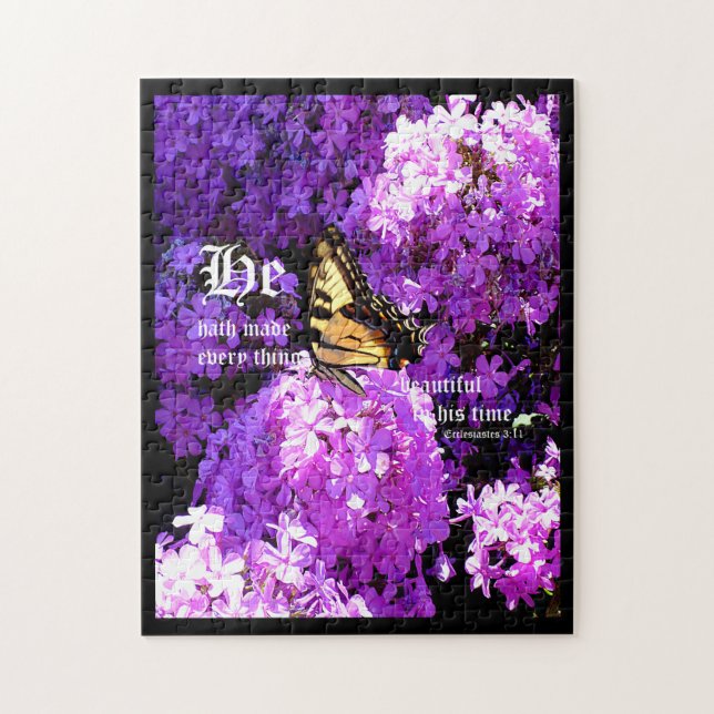 Schmetterling und Phlox, Ecclesiastes 3:11 (Vertikal)