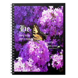 Schmetterling und Phlox, Ecclesiastes 3:11 Notizblock