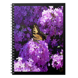 Schmetterling und Phlox Notizblock