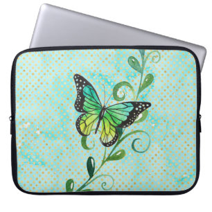 Schmetterling und Weinkern Laptopschutzhülle