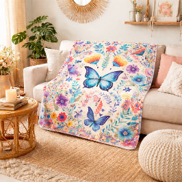 Schmetterling und Wildblume Sherpadecke