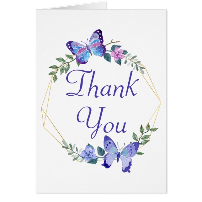 Schmetterling Vielen Dank, Floral Wreath Butterfly (Vorne)