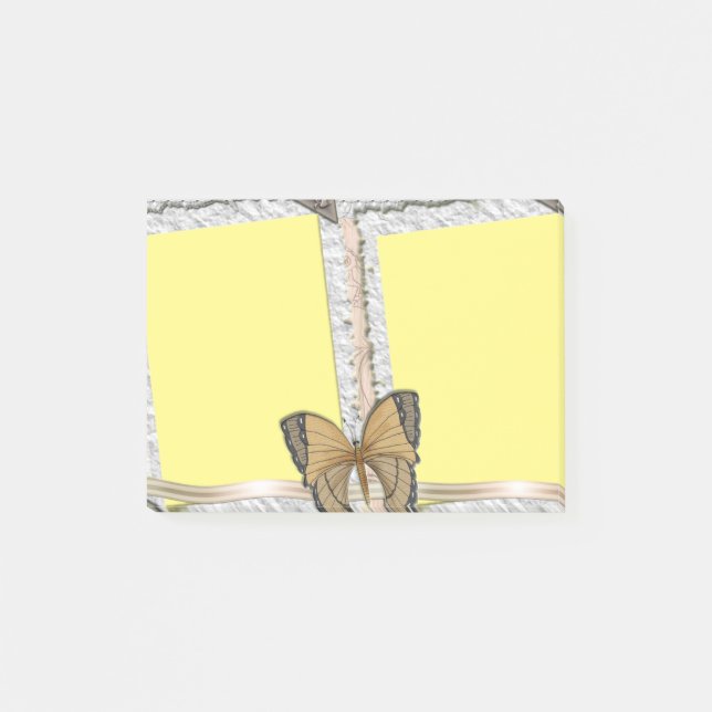 Schmetterling wählen Sie Ihre Farbe Post-it Klebezettel (Vorderseite)