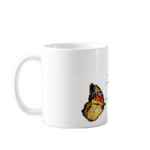 Schmetterling Watercolor drawingWhite Tasse