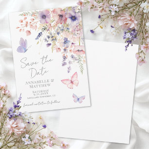 Schmetterling Wildblumen Hochzeit Save The Date