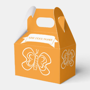 Schmetterling Zeichne kundenspezifisches Orange Geschenkschachtel