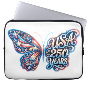 Schmetterling zum 250. Jubiläum der USA Laptopschutzhülle