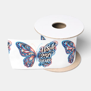 Schmetterling zum 250. Jubiläum der USA Satinband