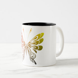 Schmetterling Zweifarbige Tasse