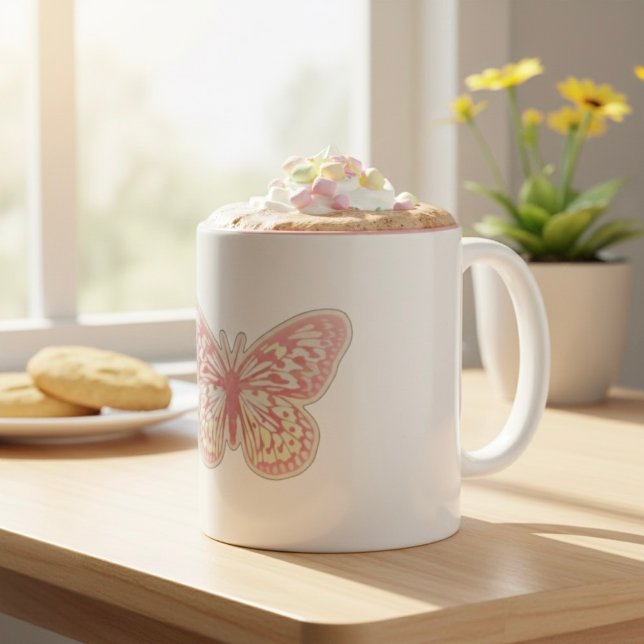 Schmetterling Zweifarbige Tasse (Von Creator hochgeladen)