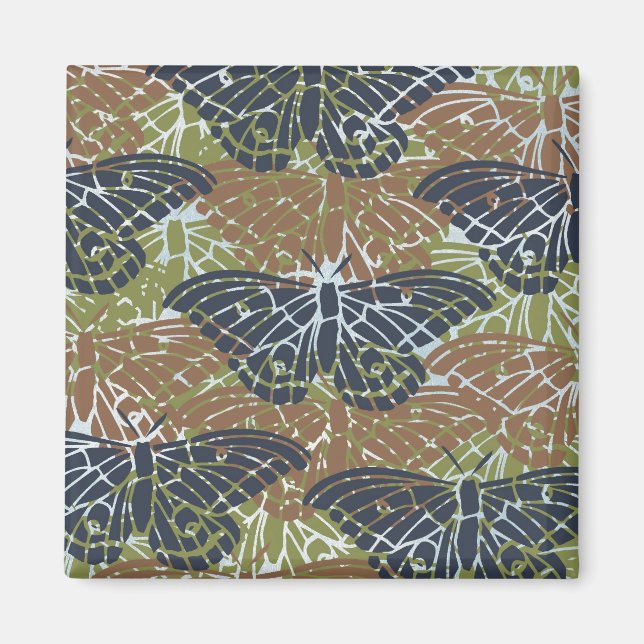 Schmetterlinge Abstrakt Magnet (Vorne)