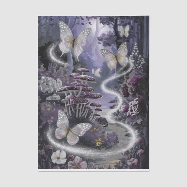 Schmetterlinge, Amethyst Night Woodland, Seidenpapier (Vorderseite)