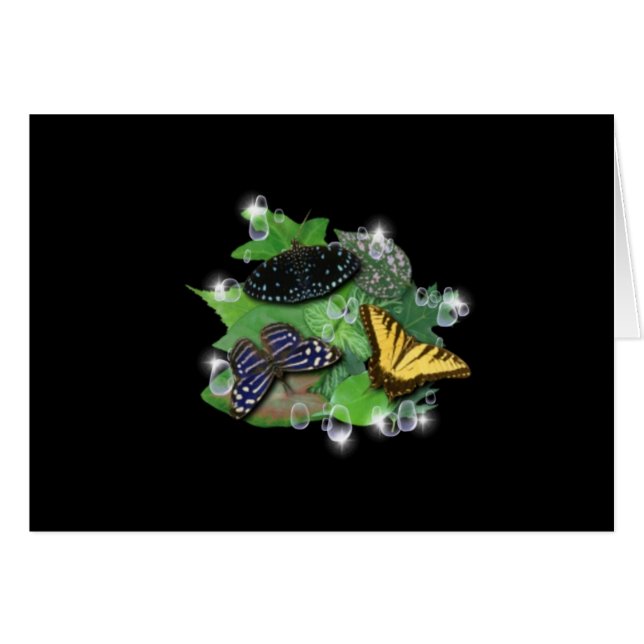 Schmetterlinge auf Blätter (Vorderseite (Horizontal))