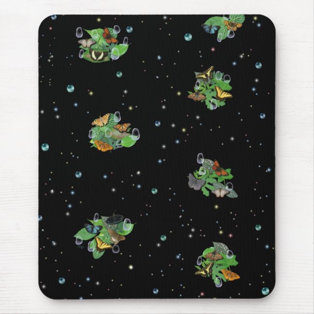 Schmetterlinge auf Blätter Mousepad (Vorne)