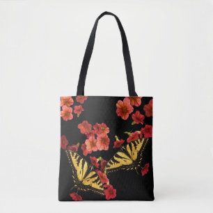 Schmetterlinge auf den Blume Blumenkäse Tasche