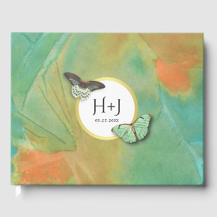 Schmetterlinge auf der Hochzeit der Südwest-Farben Gästebuch