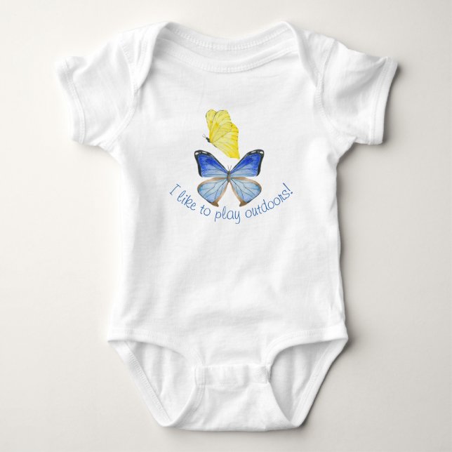 Schmetterlinge auf einem Baby-Bodysuit (B) Baby Strampler (Vorderseite)