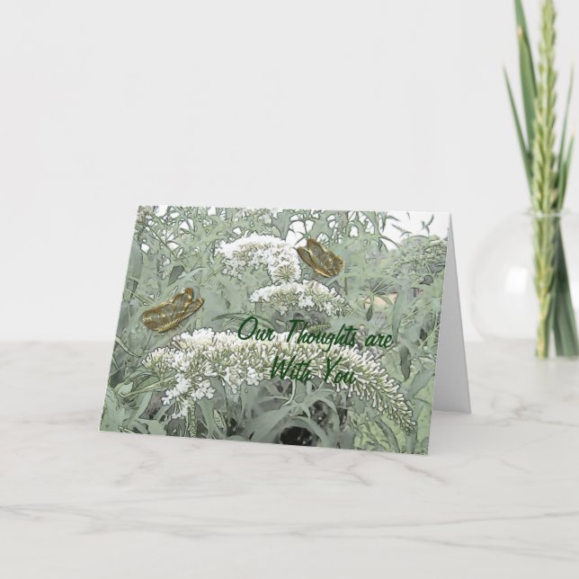 Schmetterlinge auf einem Schmetterling Bush Karte (Vorderseite)