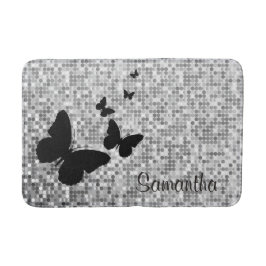 Schmetterlinge auf Fliesen-Design-Badematte Badematte