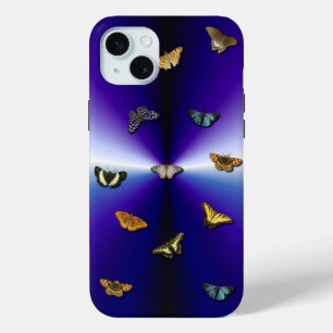 Schmetterlinge auf lila Regenbogen Case-Mate iPhone Hülle