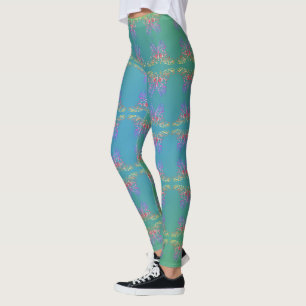 Schmetterlinge auf Misty Blue Waters Leggings