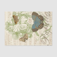 Schmetterlinge auf Noten mit Blumendesign