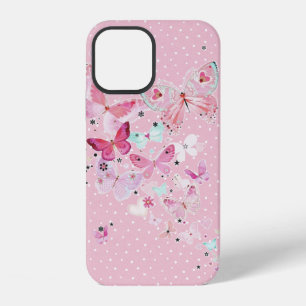 Schmetterlinge auf Punkten iPhone 12 Hülle
