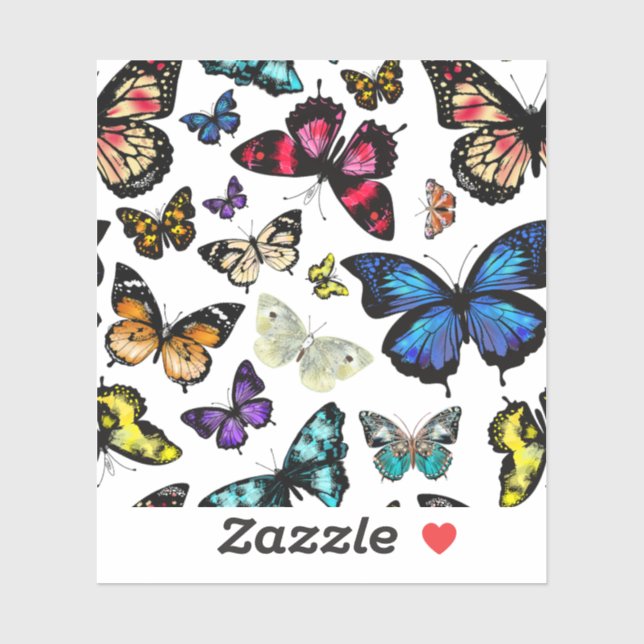 Schmetterlinge Aufkleber (Blatt)