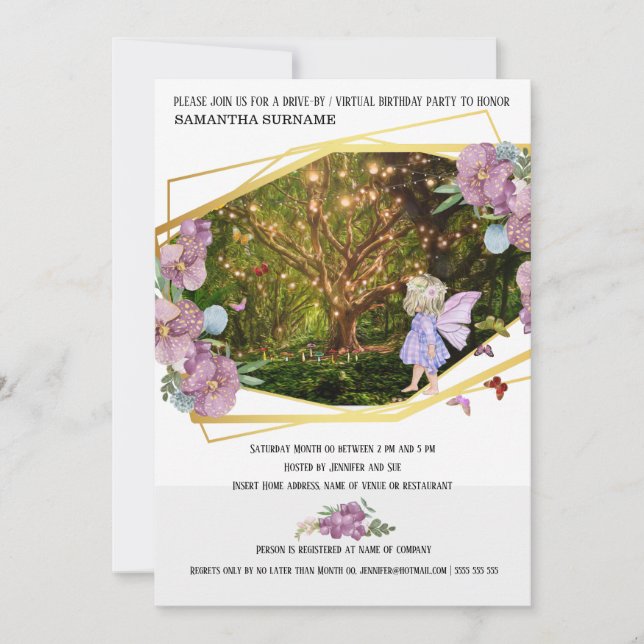 Schmetterlinge aus feinen, zauberhaften Gartenreih Einladung (Vorderseite)