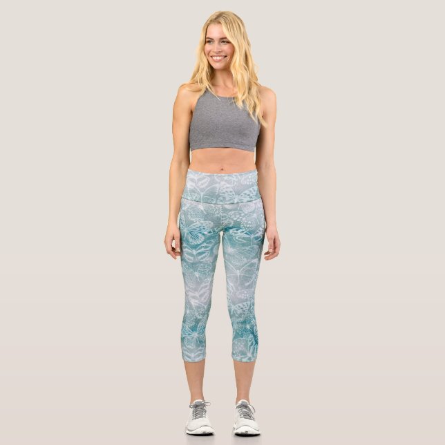 Schmetterlinge aus Meerbarsch Capri Leggings (Vorderseite)