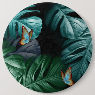 Schmetterlinge aus Paradies/tropisch-türkisfarbene Button