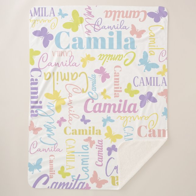 Schmetterlinge aus Regenbogen individuelle Name Ca Sherpadecke (Vorderseite)