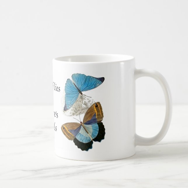 Schmetterlinge - blau kaffeetasse (Rechts)