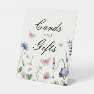 Schmetterlinge Blume Brautparty Karten Geschenke Sockelschild