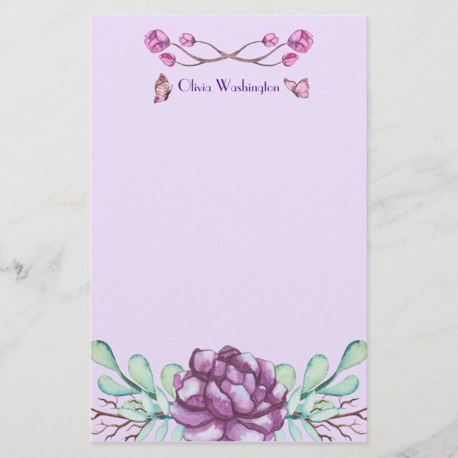 Schmetterlinge Briefpapier (Vorderseite)