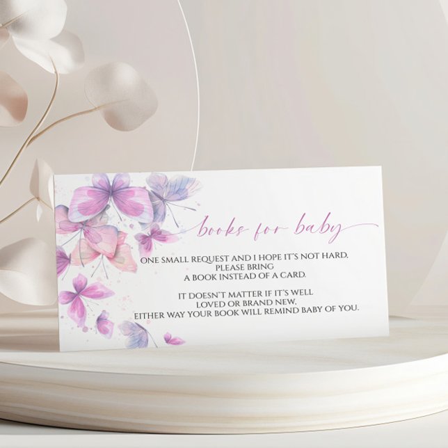 Schmetterlinge Buch für Babyverpackungskarte Begleitkarte (Von Creator hochgeladen)