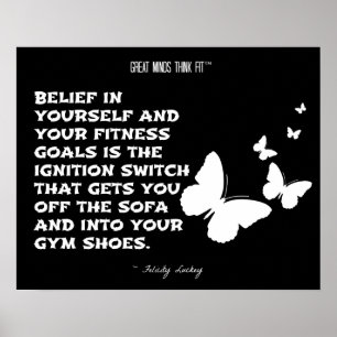 Schmetterlinge der Fitness-Motivation: Poster