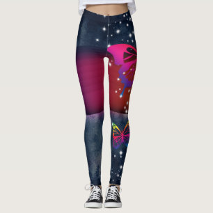 Schmetterlinge der Regenbogen-n Leggings