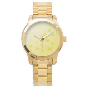 Schmetterlinge der Sonnenschein-Blumen-n Armbanduhr