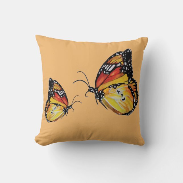 Schmetterlinge, die Throw-Kissen zeichnen Kissen (Vorderseite)