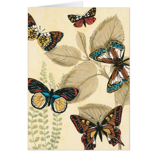 Schmetterlinge, die über Blätter gleiten (Vorne)