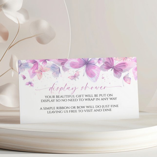 Schmetterlinge Display Babyduschenkarte Begleitkarte (Von Creator hochgeladen)