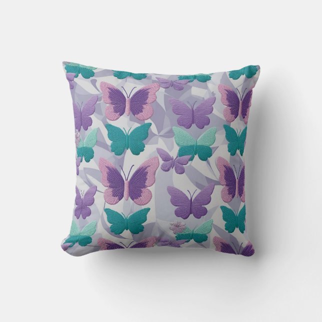 Schmetterlinge Elegantes Design Kissen (Vorderseite)