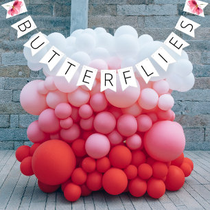 Schmetterlinge Florale Brautparty Wimpelkette